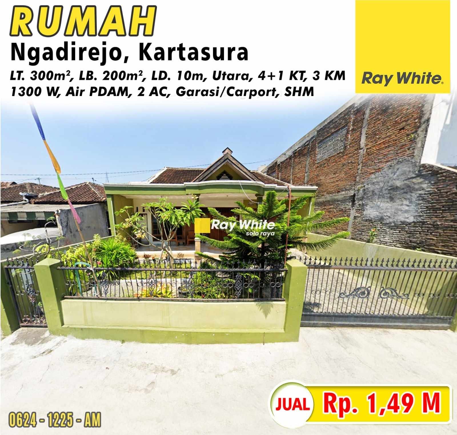 1225.Amrih-Rumah jual ngadirejo kartasura sukoharjo. SHM 2327. Hrg 1,49M