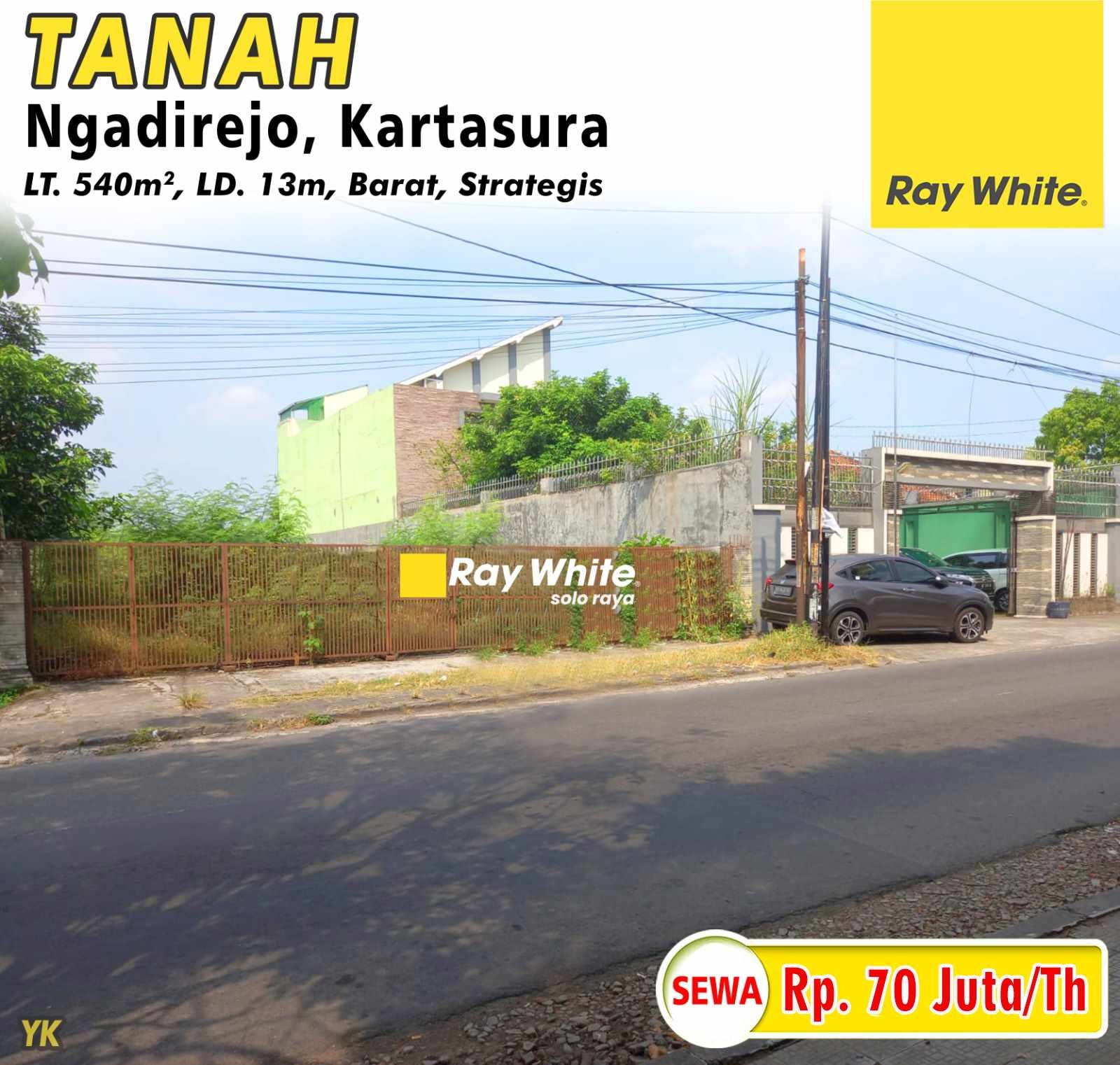 Yanik-Tanah sewa ngadirejo kartasura sukoharjo. HRg 50Jt per th (pra listing)revisi jd 70Jt per th
