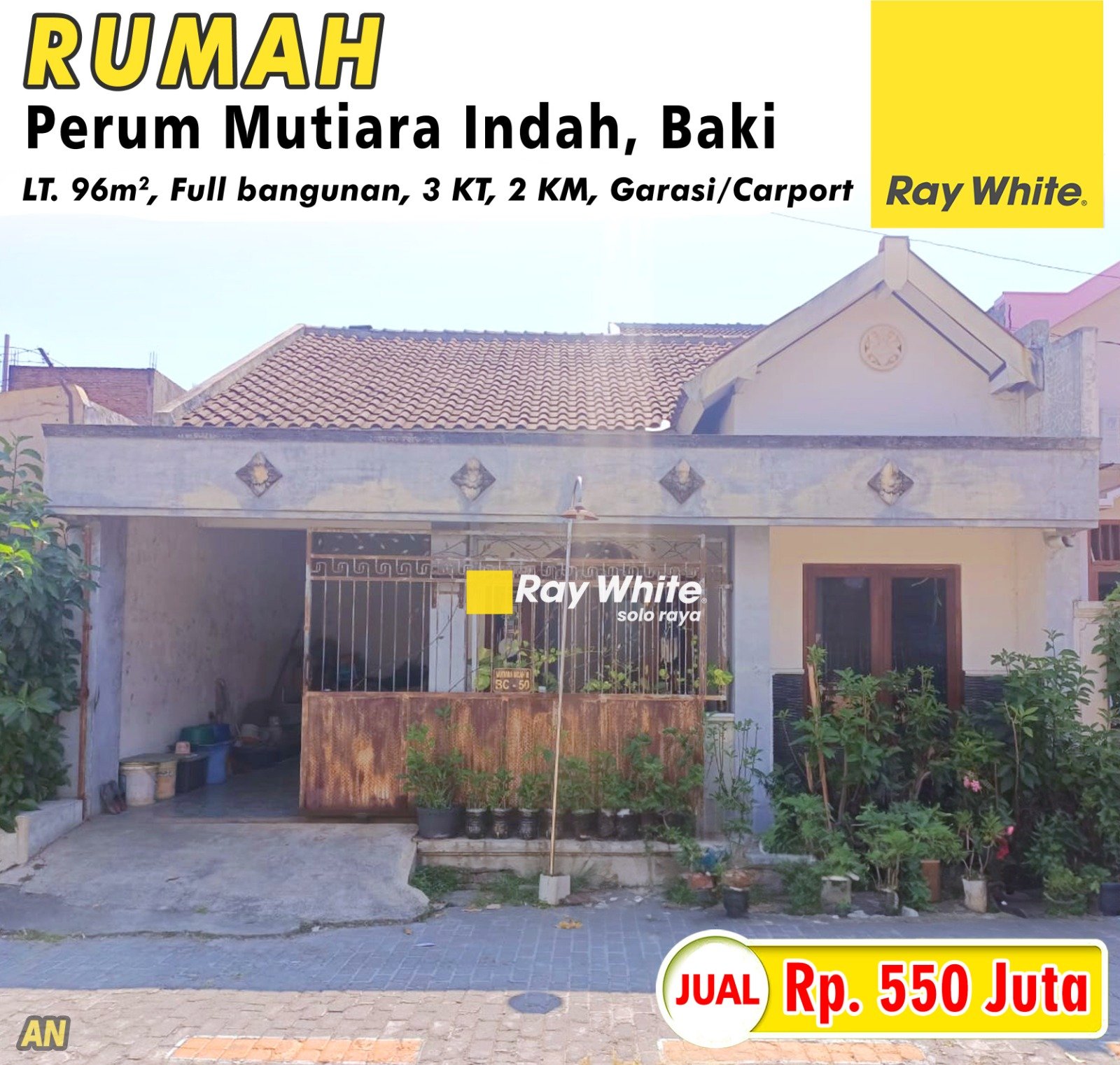 Anton-Rumah jual perum mutiara indah kudu baki sukoharjo. HGB 0145. HRg 550Jt