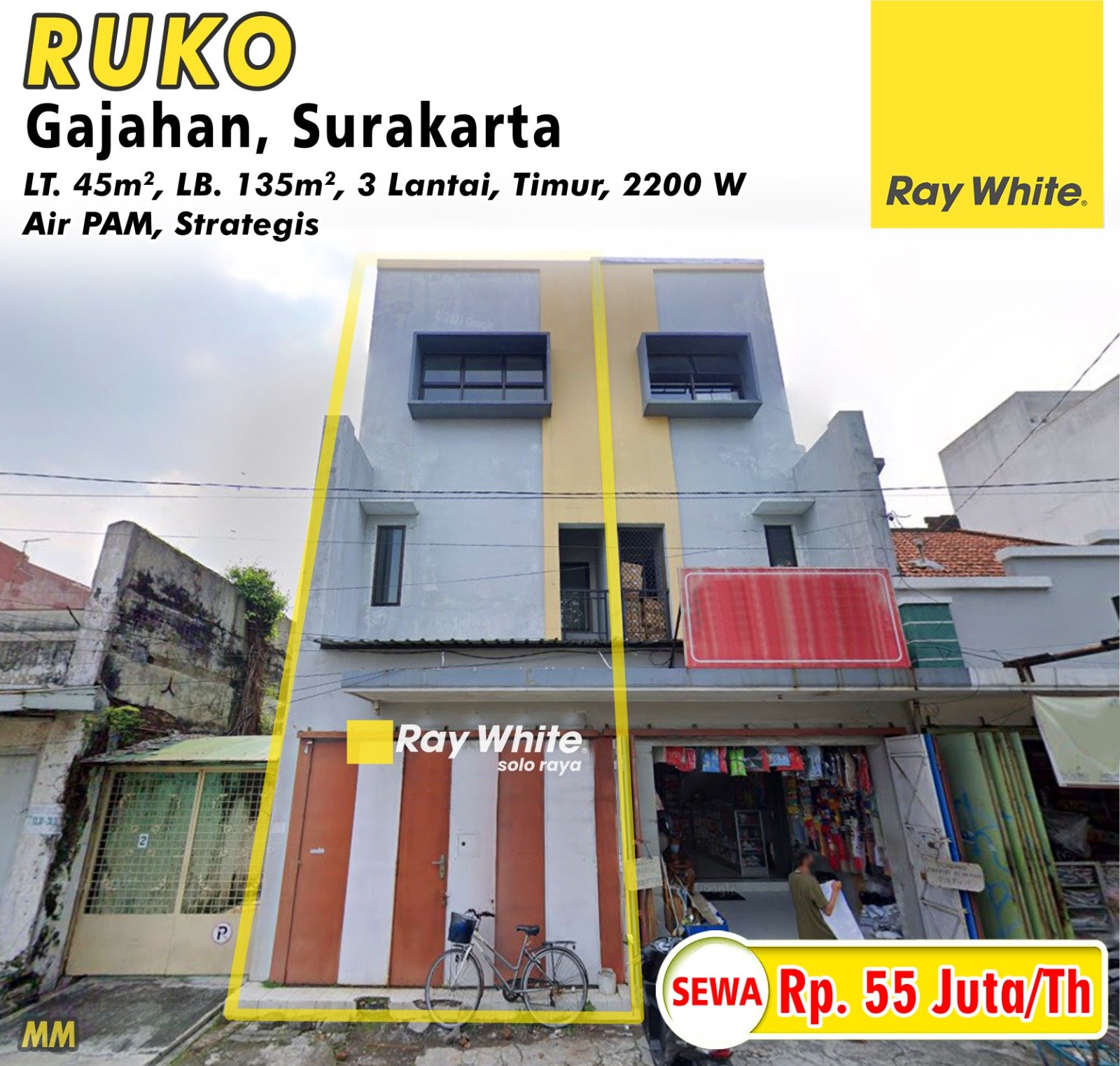 Meme-Ruko sewa reksoniten gajahan pasar kliwon surakarta. HRg 60Jt turun jd 55Jt per th (pra listing)