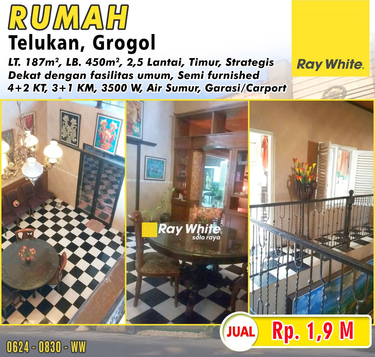 0830. Winny-Rumah jual perum otawa telukan grogol sukoharjo. Hrg 2,7M turun jd 1,9M (pra listing)