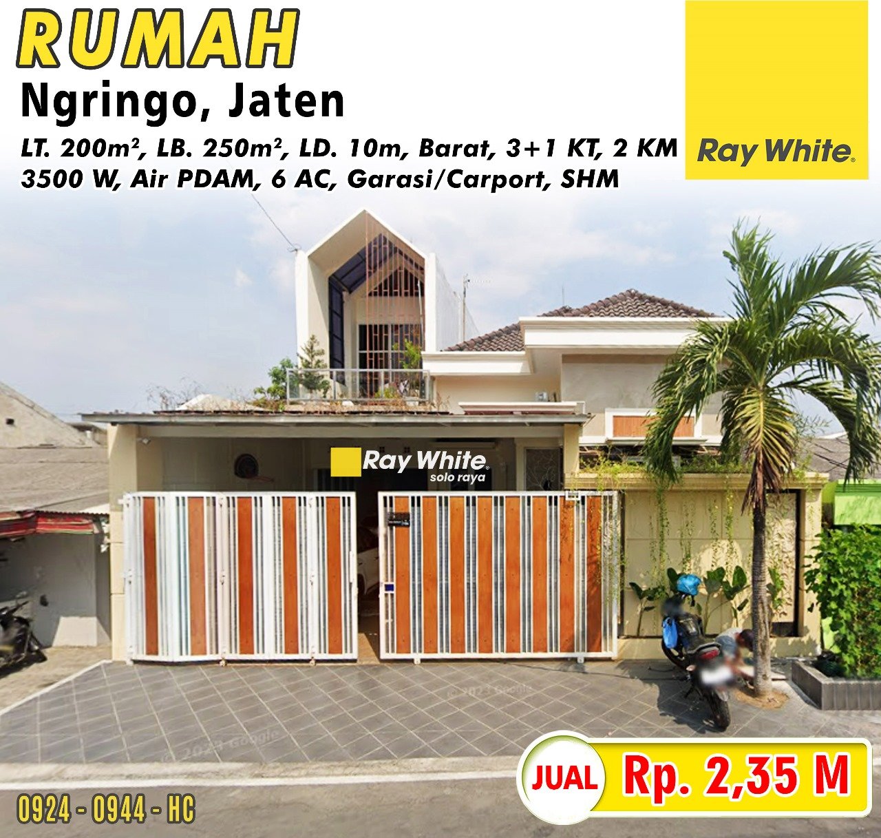 0944. Hari Cs-Rumah jual jl. dahlia palur ngringo jaten karanganyar. Hrg 2,35M (pra listing)