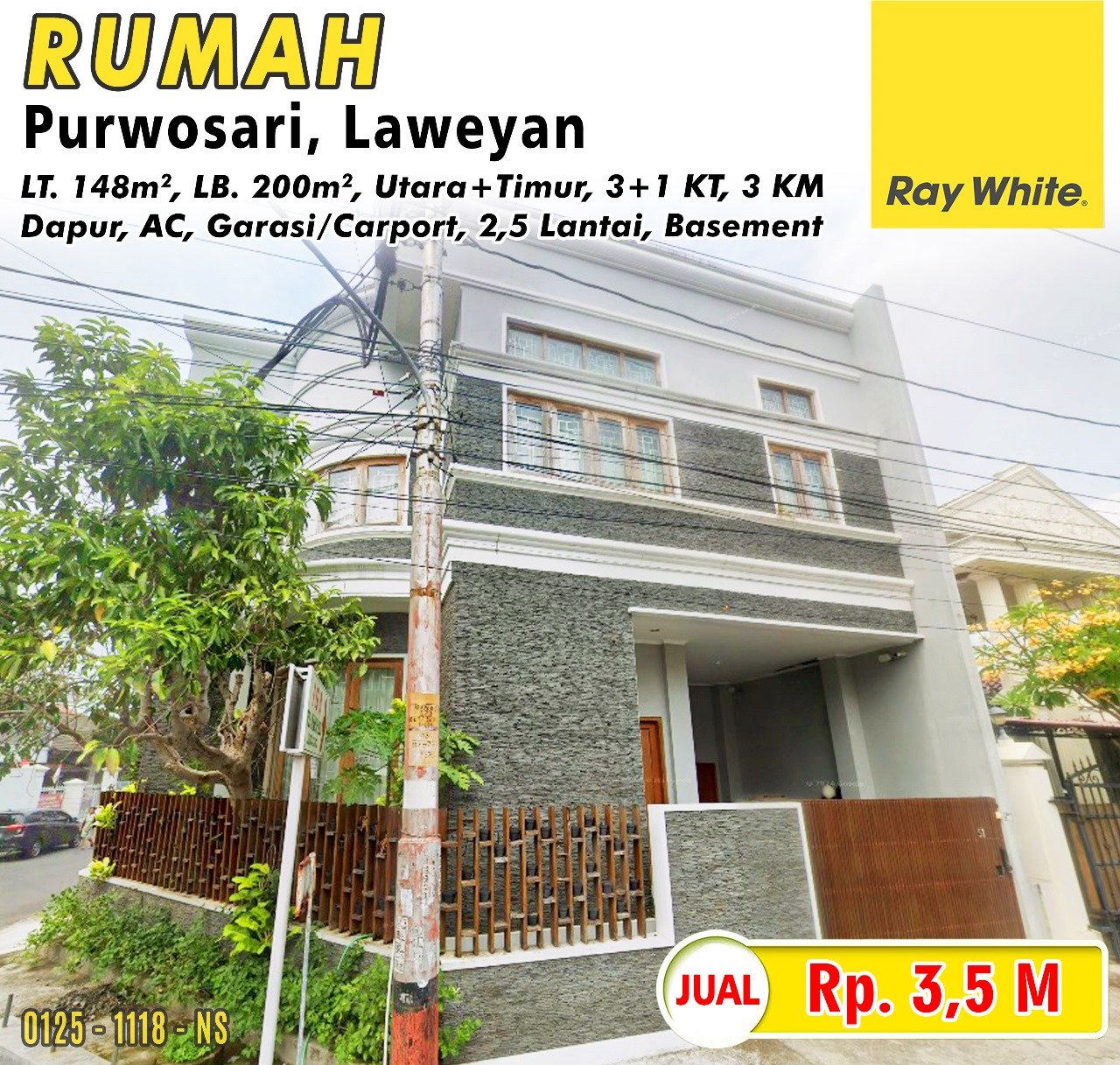 1118. Nysa-Rumah jual jl. kenanga purwosari laweyan surakarta. HRg 3,5M (pra listing)