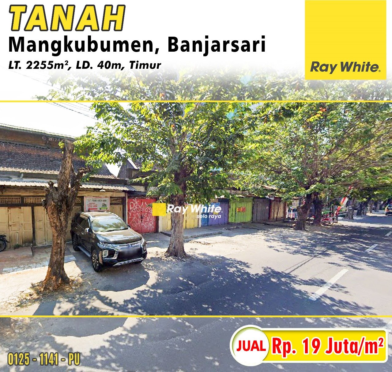 1141. Purwanti-Tanah jual jl. supomo mangkubumen banjarsari surakarta. HRg 19Jt per m2 (pra listing)