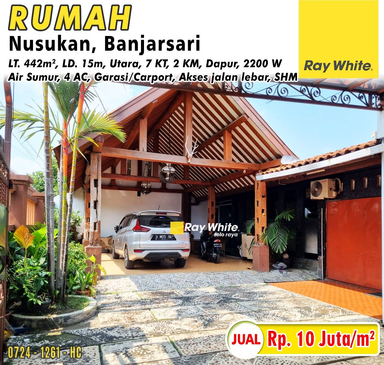 1261.Hari CS-Rumah jual jl. singosari utara nusukan banjarsari surakarta. SHM 4470. Hrg 10Jt per m2