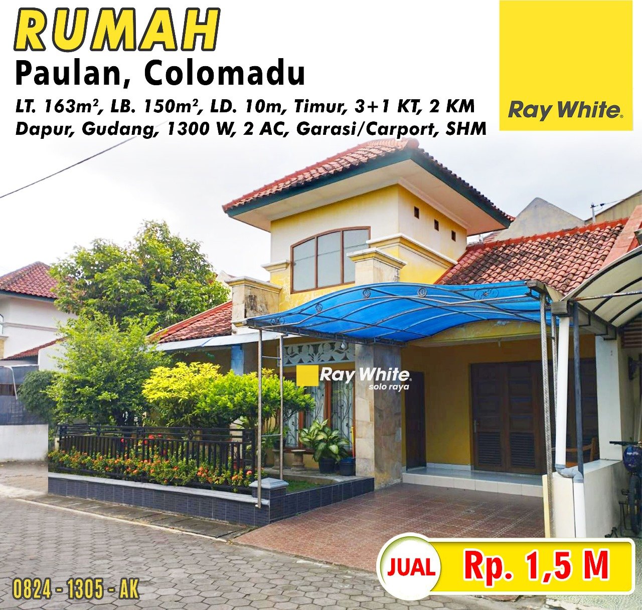 1305. Anik-rumah jual perum alam asari paulan colomadu karanganyar. SHM 1335. Hrg 1,5M
