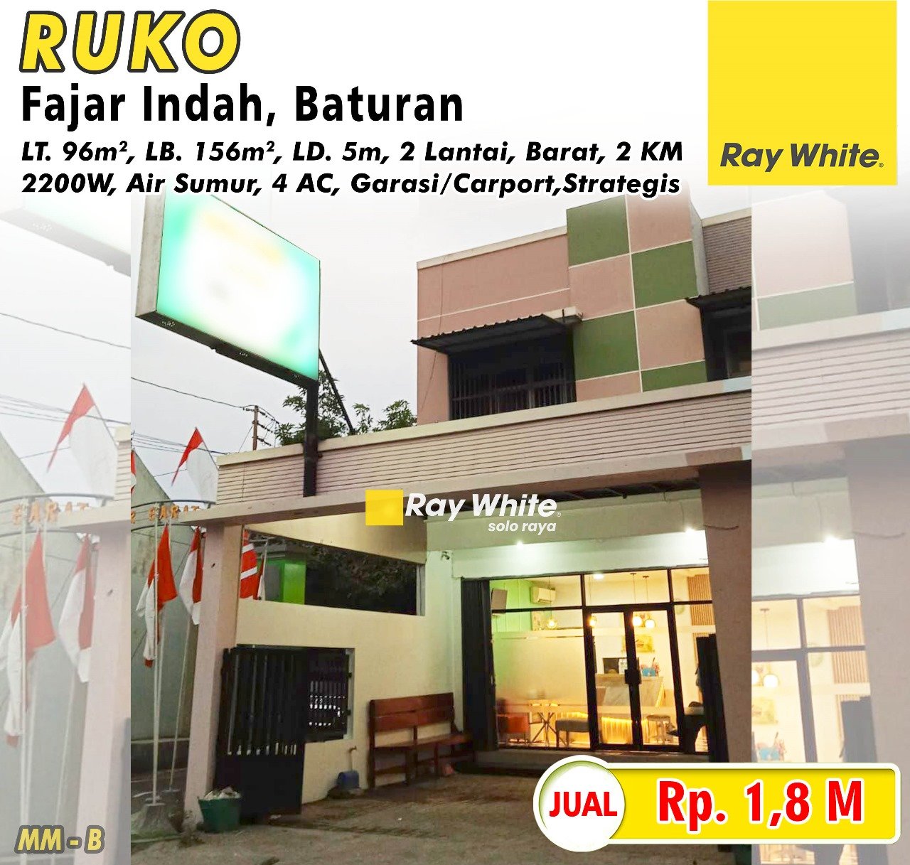 Meme-Ruko jual fajar indah baturan colomadu karanganyar. Hrg 1,8M (pra listing). Grade B