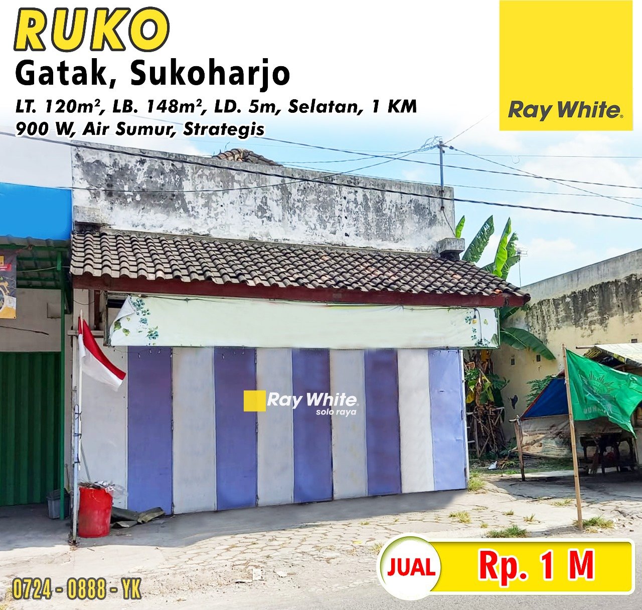 0888. Yanik-Ruko jual gatak sukoharjo. Hrg 1M (pra listing)