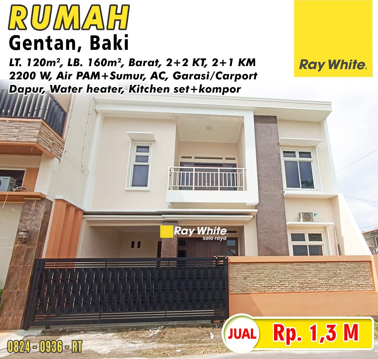 0936. Rita-Rumah jual gentan purbayan baki sukoharjo. HRg 1,3M (pra listing)