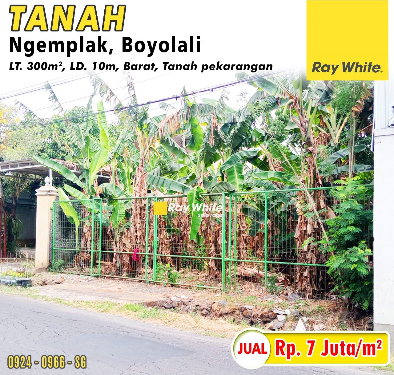 0966. Sugiman-Tanah jual gagaksipat ngemplak boyolali. Hrg 7Jt per th (pra listing)