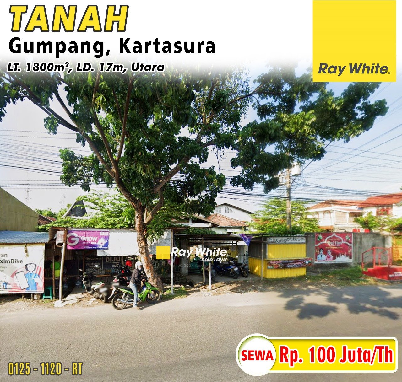 1120. Rita-Tanah sewa jl. slamet riyadi gumpang kartasura sukoharjo. HRg 100Jt per th (pra listing)