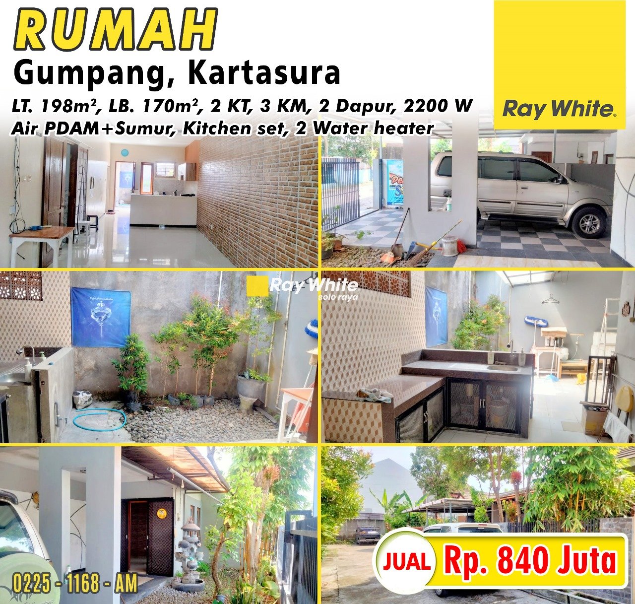 1168. Amrih-Rumah jual gumpang kartasura sukoharjo. HRg 840Jt (pra listing)