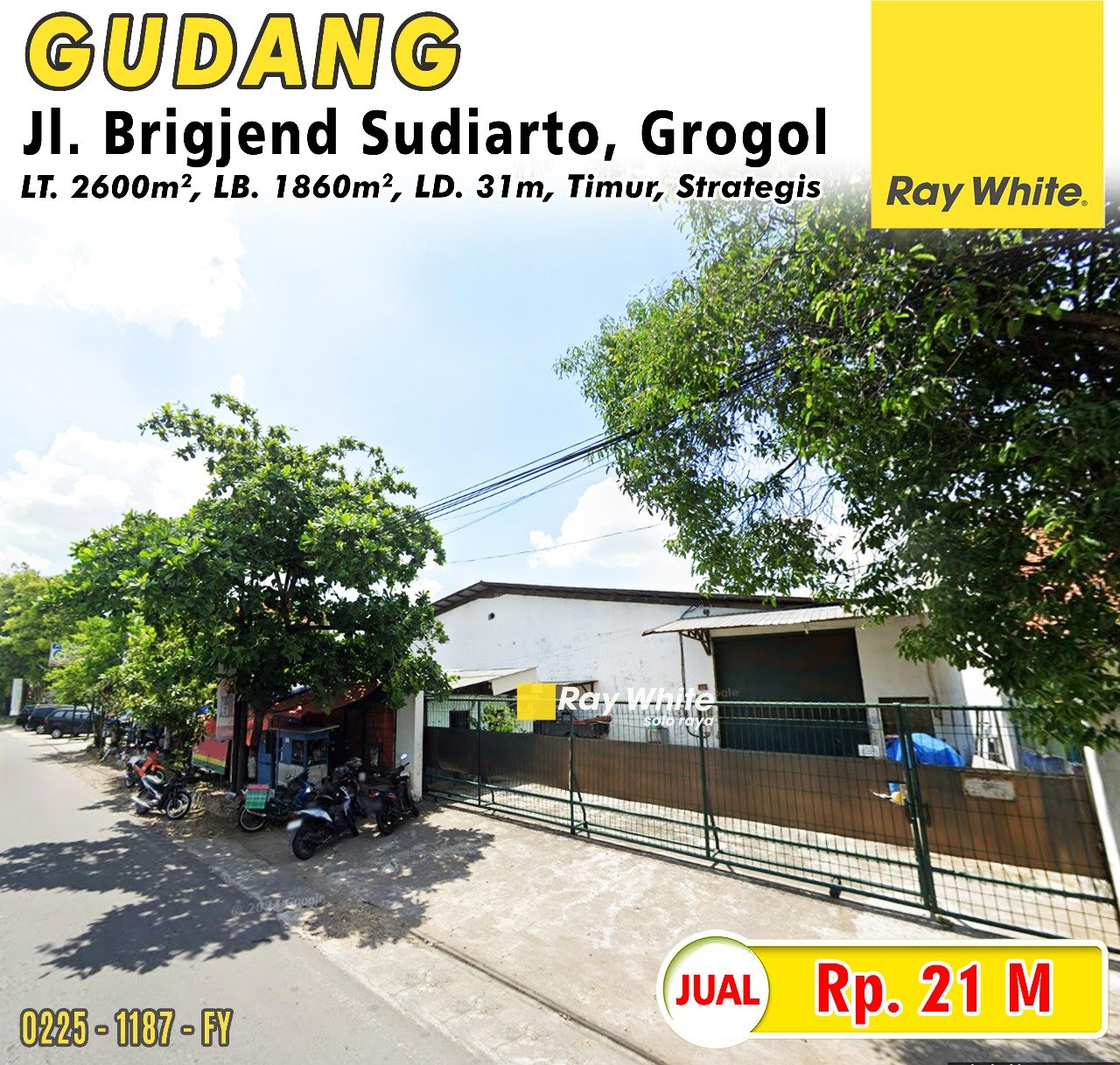 1187. Fandy-Gudang jual jl. brigjend sudiarto madegondo grogol sukoharjo. Hrg 21M (pra listing)