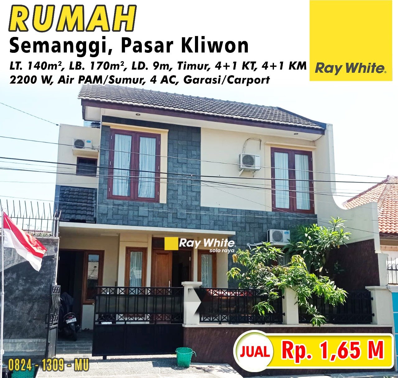 1309. Muhammad-Rumah jl. cempaka semanggi pasar kliwon surakarta. SHM 7961. Hrg 1,65M