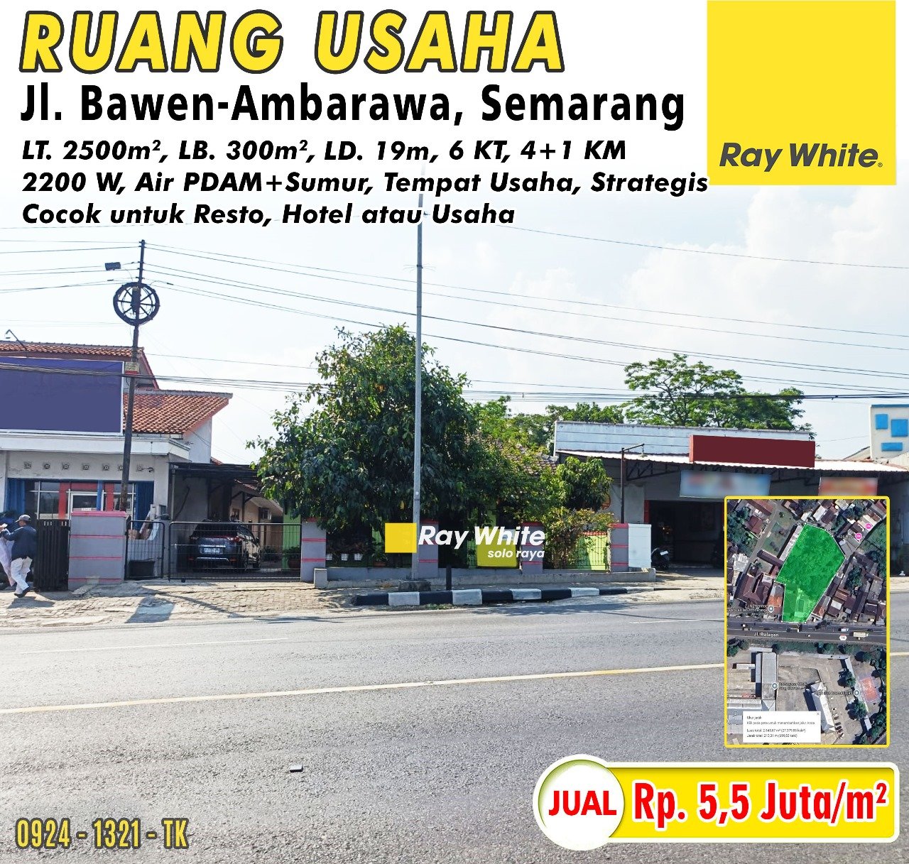1321. Tatik-Ruang usaha jl. bawen-ambarawa bawen bawen semarang. SHM 373. Hrg 5,5Jt per m2