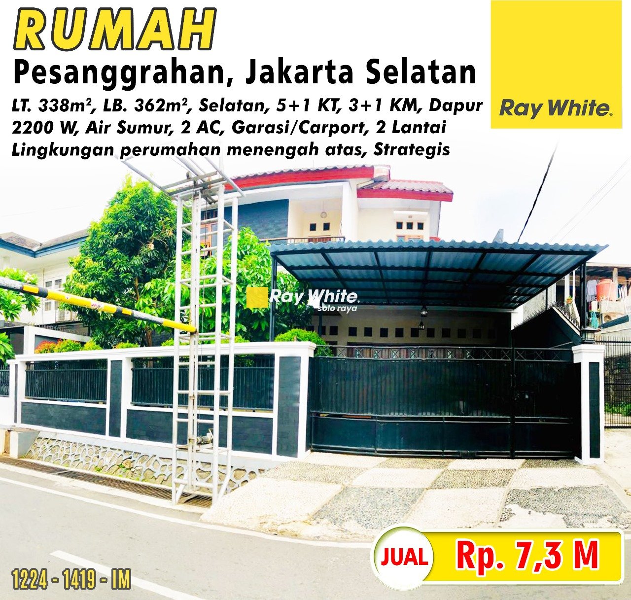 1419. Imam-Rumah jual jl. damai tangkas petukangan selatan pesanggrahan jakarta selatan. SHM 2748. Hrg 7M