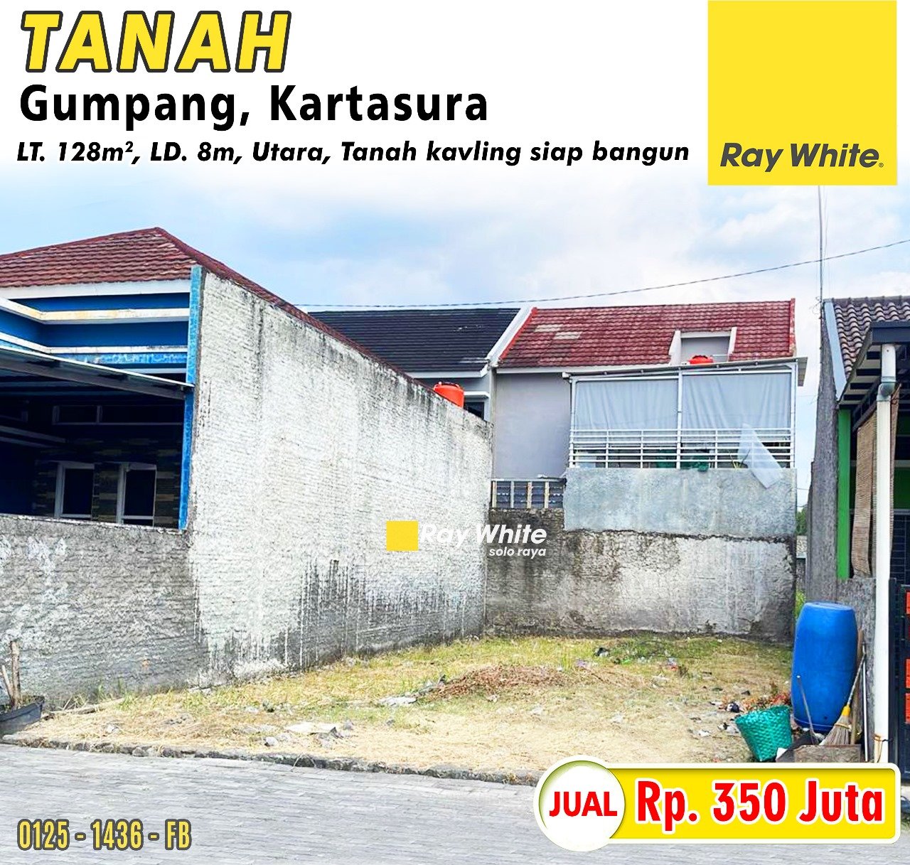 1436. Febina-tanah jual gumpang kartasura sukoharjo. SHM 7091. Hrg 350JT