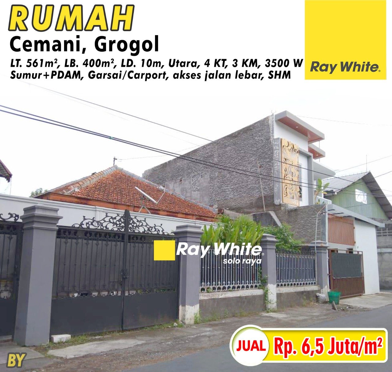 Bayu-Rumah Jual Cemani Grogol Sukoharjo. SHM 2813. Hrg 6,5Jt per m2