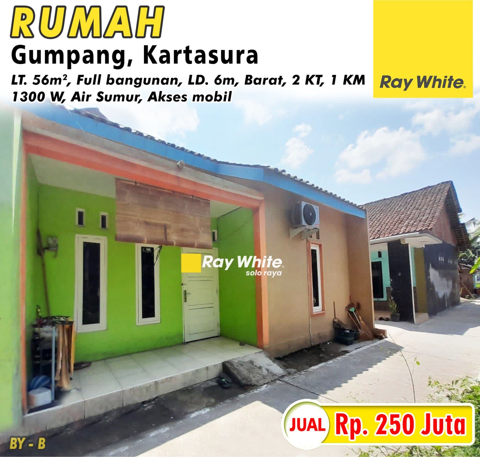 Bayu-Rumah jual gumpang kartasura sukoharjo. HRg 250Jt. Grade B (pra Listing)