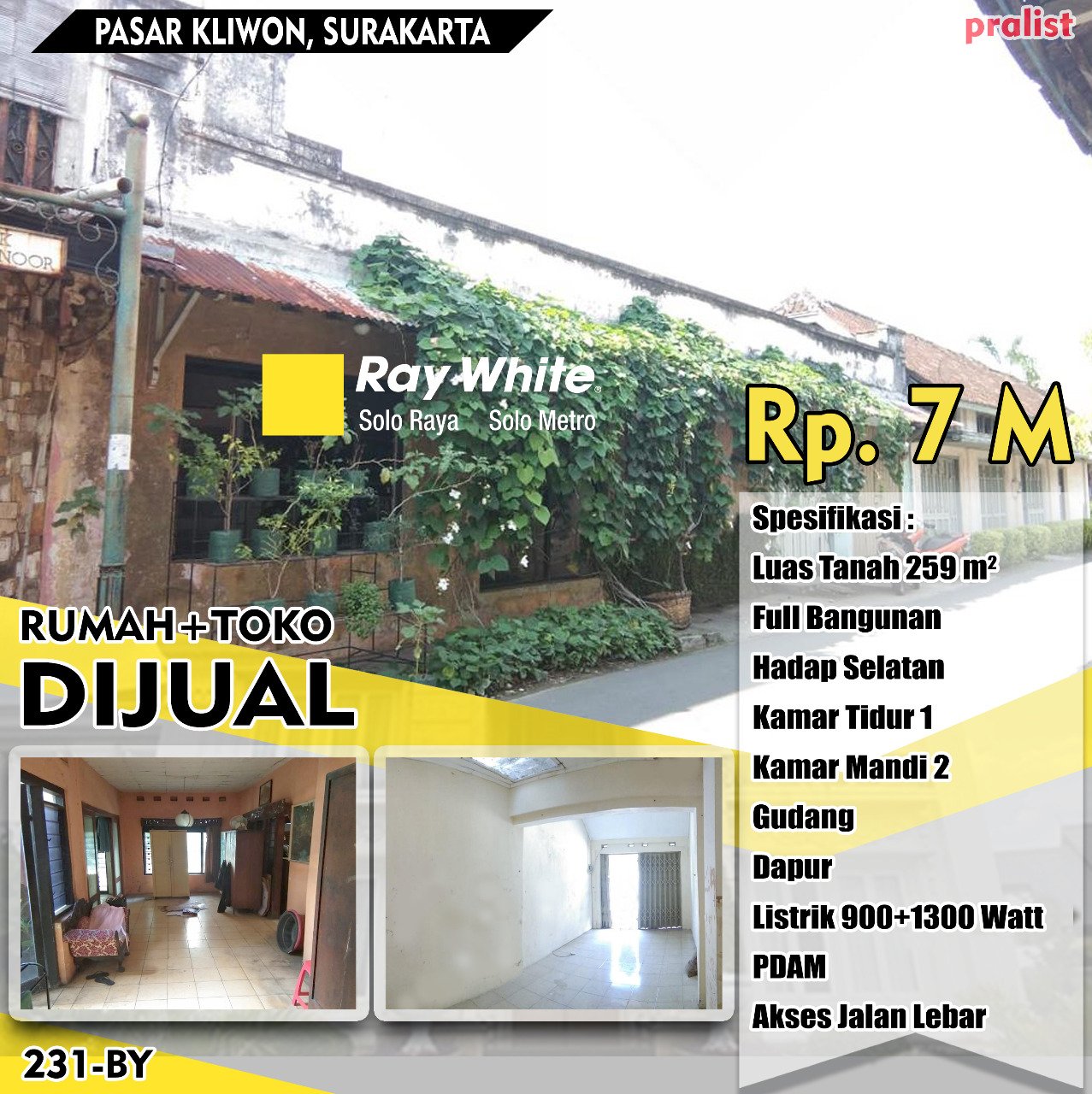 Bayu-Rumah+tok jual kauman pasar kliwon surakarta. Hrg 7M (pra listing)