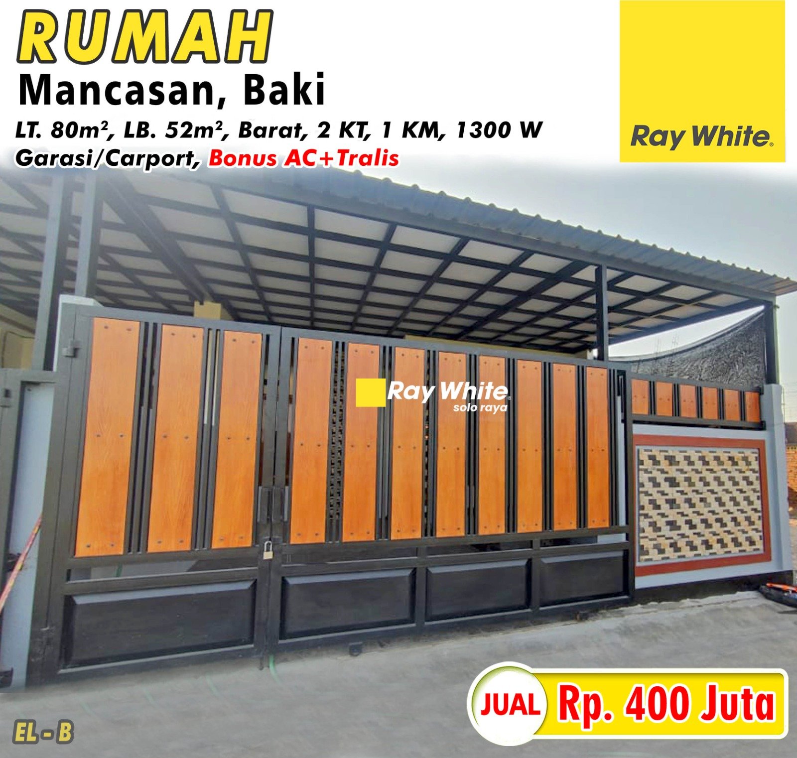Elsye-Rumah jual mancasan baki sukoharjo. Hrg 400Jt. Grade B (pra listing)