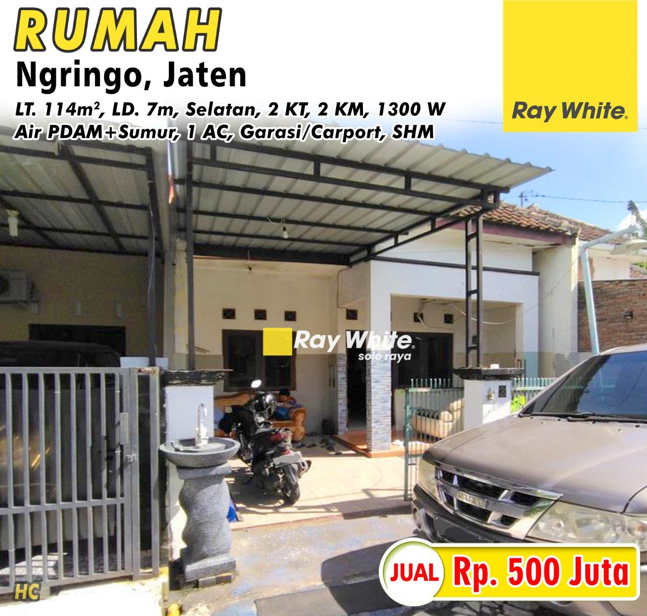 Hari CS-Rumah jual perum grafika ngringo jaten karanganyar. SHM 9331. Hrg 500Jt