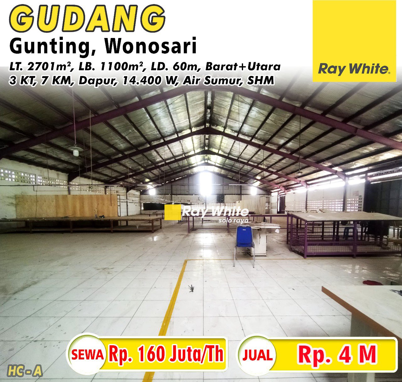 Hari Cs-Gudang jual sewa gunting wonosari klaten. SHM 1056. Hrg 4,2M jd 4M; 160jt per th. Grade A