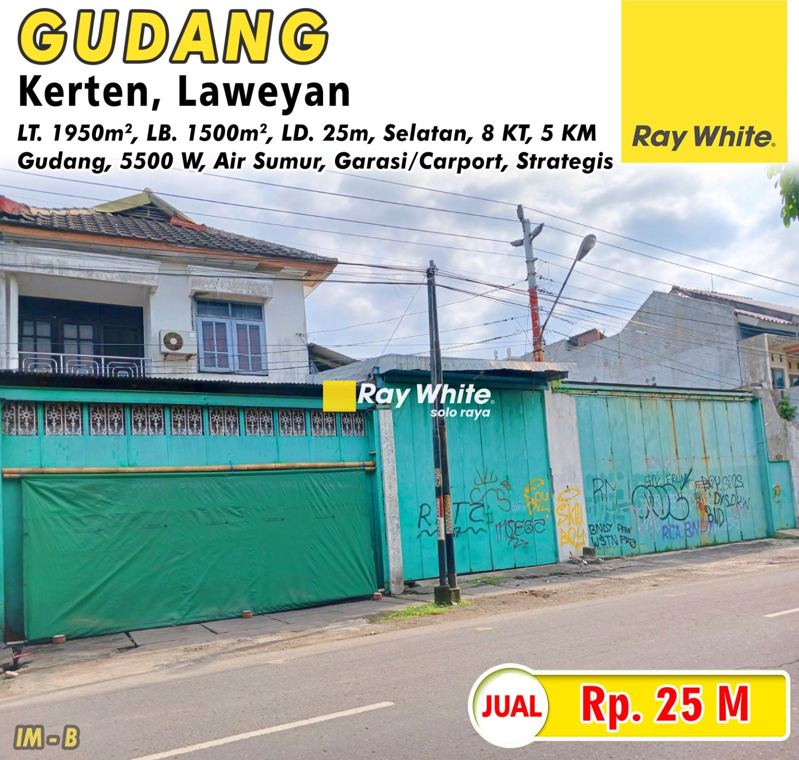 Imam-Gudang jual jl. basuki rahmat kerten laweyan surakarta. HRg 25M. GRade B (pra listing)