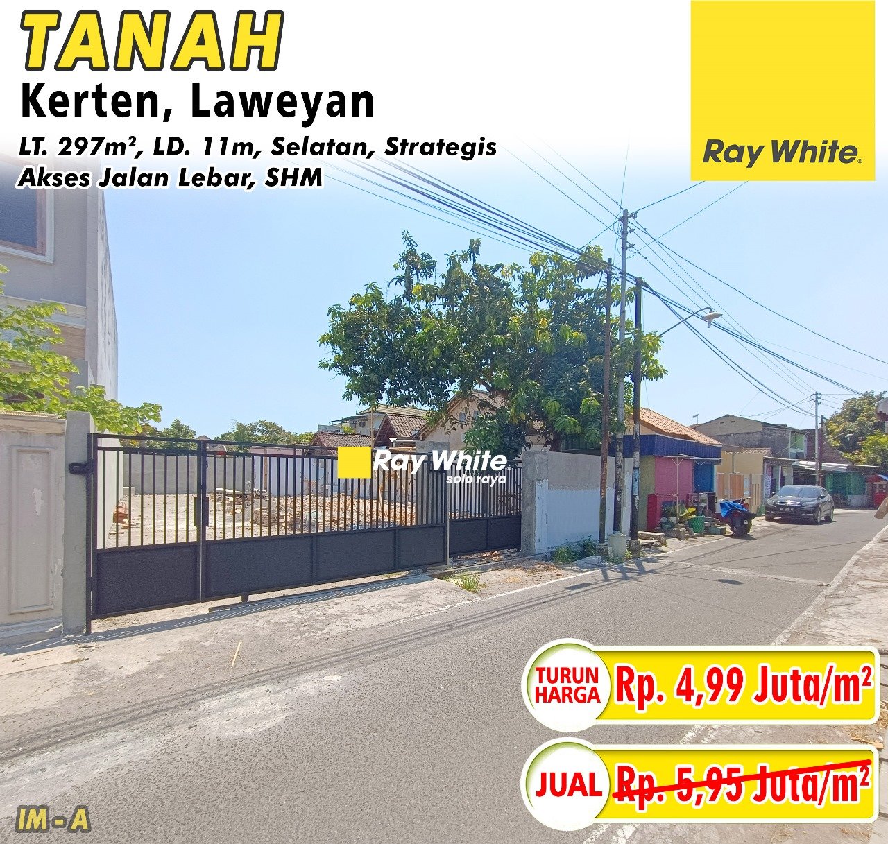Imam-Tanah jual jl. dukuh kerten laweyan surakarta. SHM 02742. Hrg 6,73Jt per m2 turun jd 4,99jt per m2