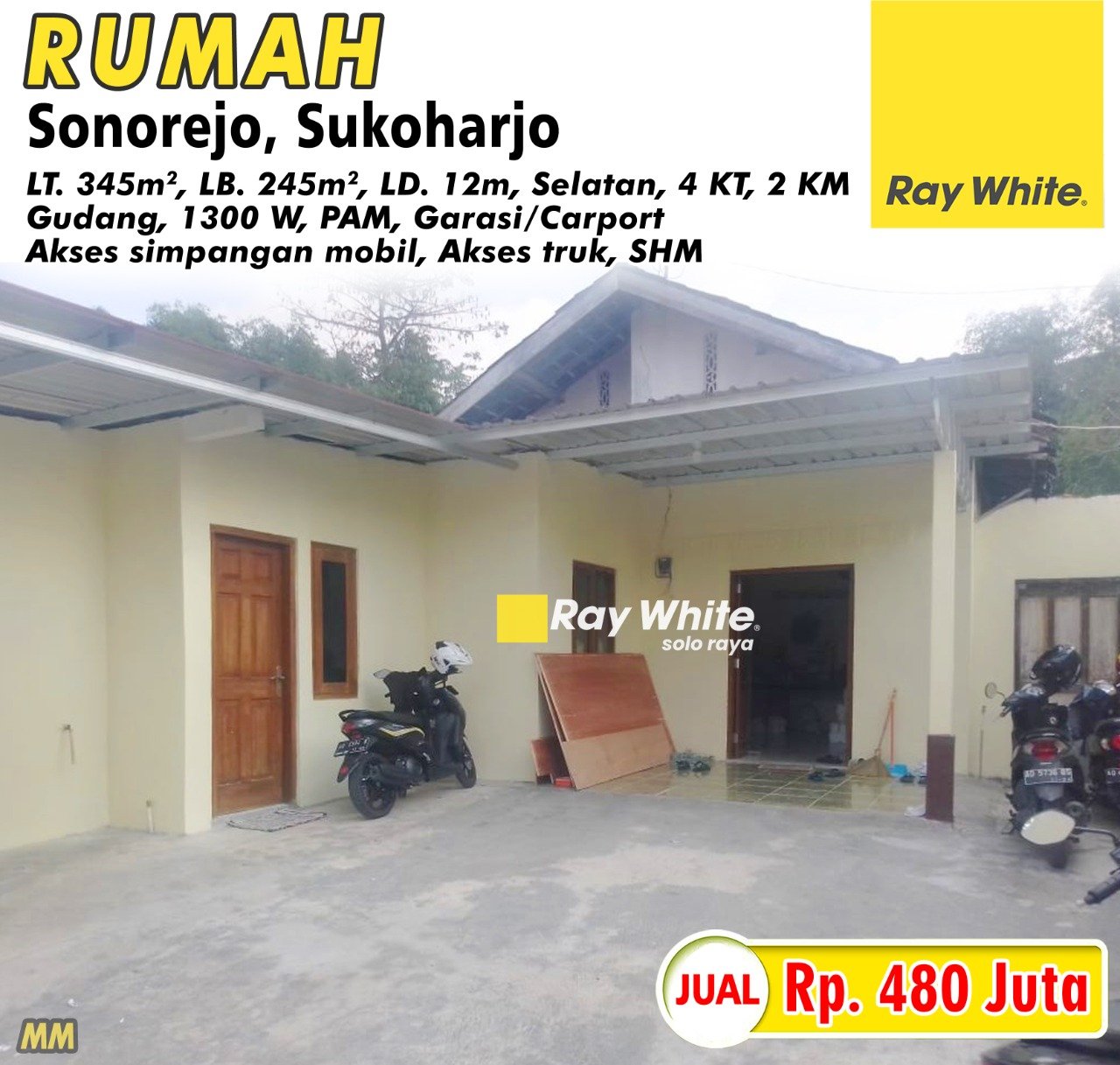 Meme-Rumah jual sonorejo sukoharjo. SHM 2397. Hrg 480Jt
