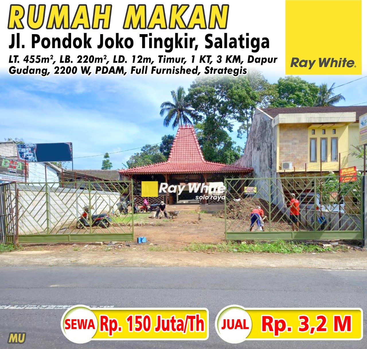 Muhammad-Rumah makan jual sewa jl. pondok joko tingkir tingkir tengah tingkir salatiga. HRg 150Jt per th; 3,2M (pra Listing)