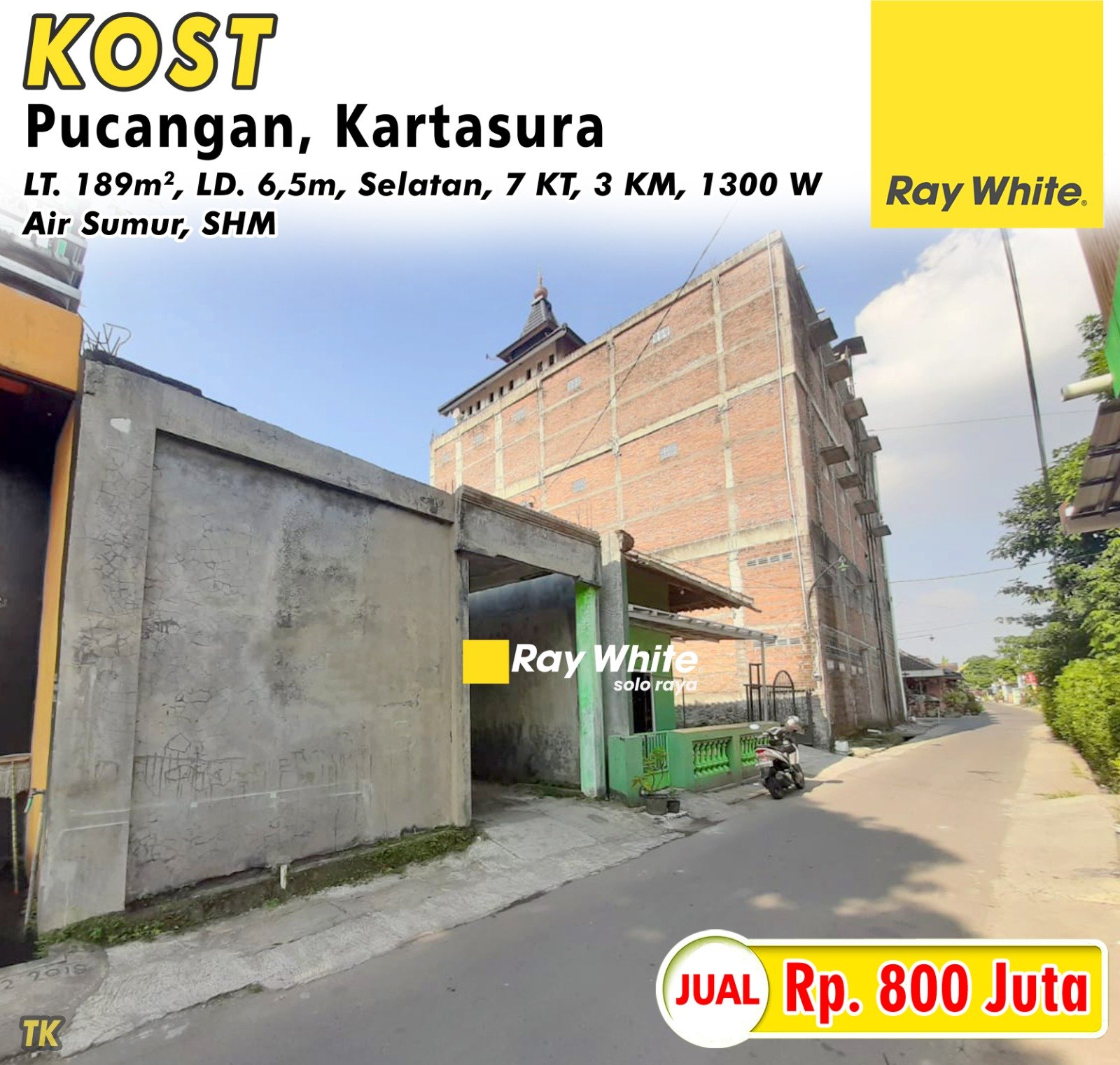 Tatik-Kost jual jl. krisna pucangan kartasura sukoharjo. SHM 4156. HRg 800Jt