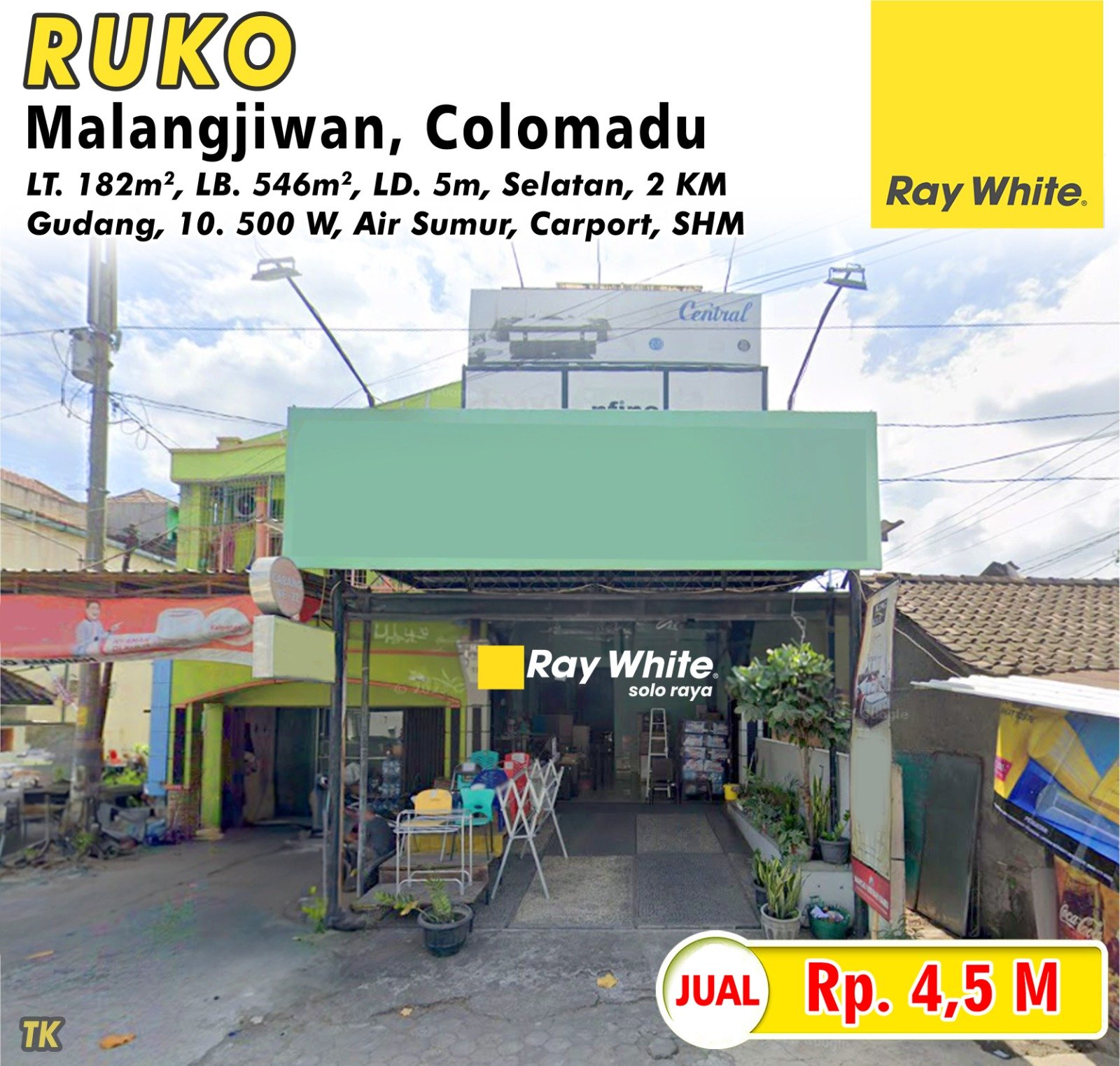 Tatik-Ruko jual jl. klegen malangjiwan colomadu karanganyar. SHM 3344, 3338. Hrg 4,5M