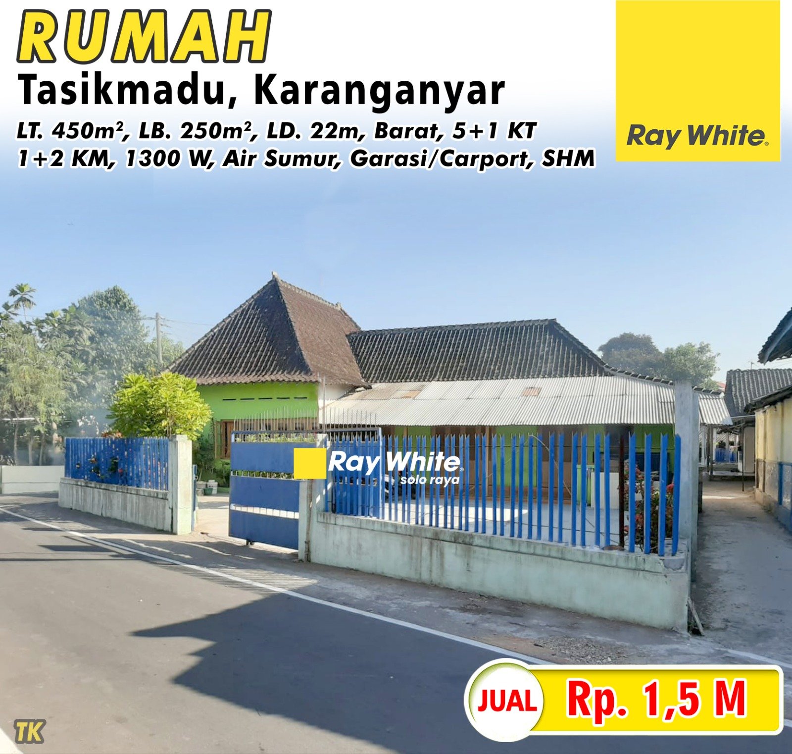 Tatik-Rumah jual Ds. Buran wetan tasikmadu buran karanganyar. SHM 0030. HRg 1,5M