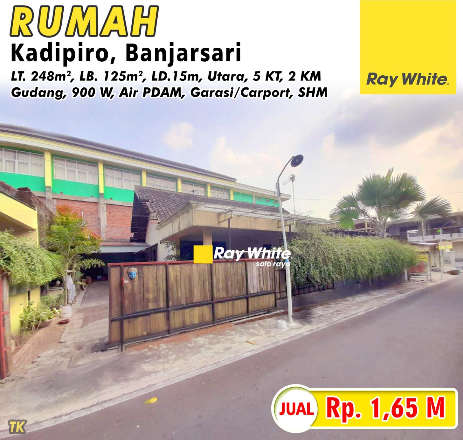Tatik-Rumah jual jl. bromo kadipiro banjarsari surakarta. SHM 771. HRg 1,65M