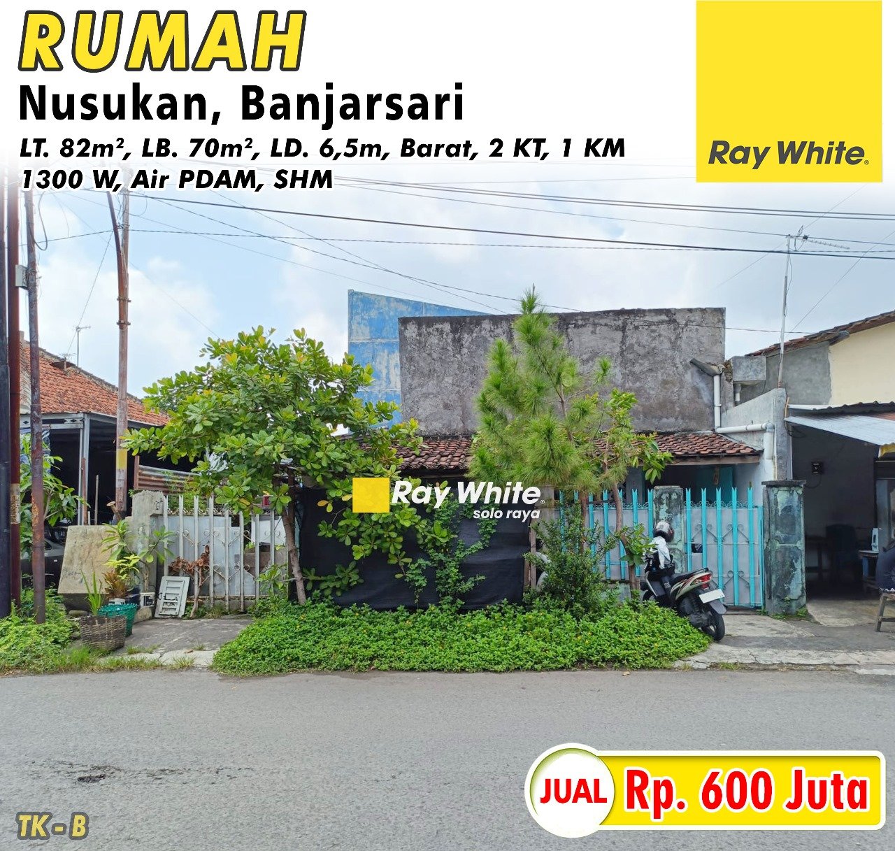 Tatik-Rumah jual jl. nayu barat nusukan banjarsari surakarta. SHM 6336. Hrg 600Jt. Grade B