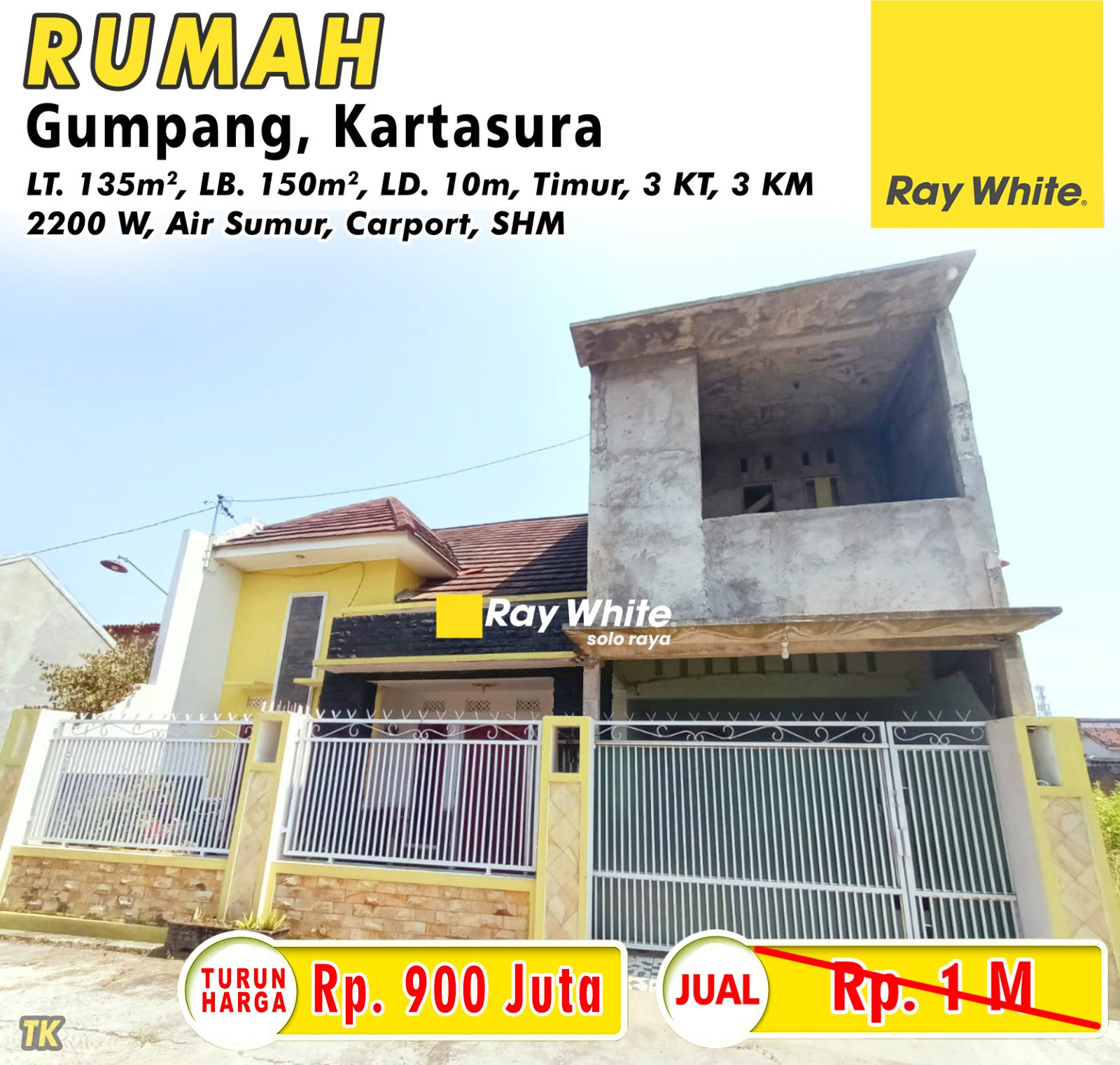 Tatik-Rumah jual margosukan gumpang kartasura sukoharjo. SHM 4090. HRg 1M turun jd 900Jt