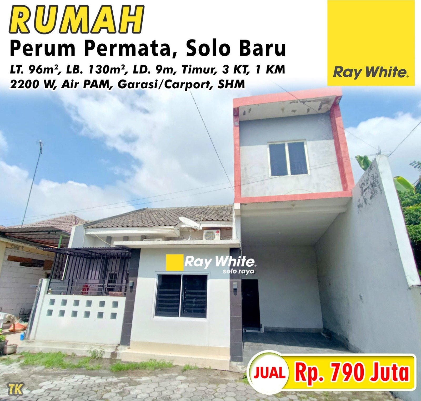 Tatik-Rumah jual perum permata Solobaru kwarasan grogol sukoharjo. SHM 3521. HRg 790Jt