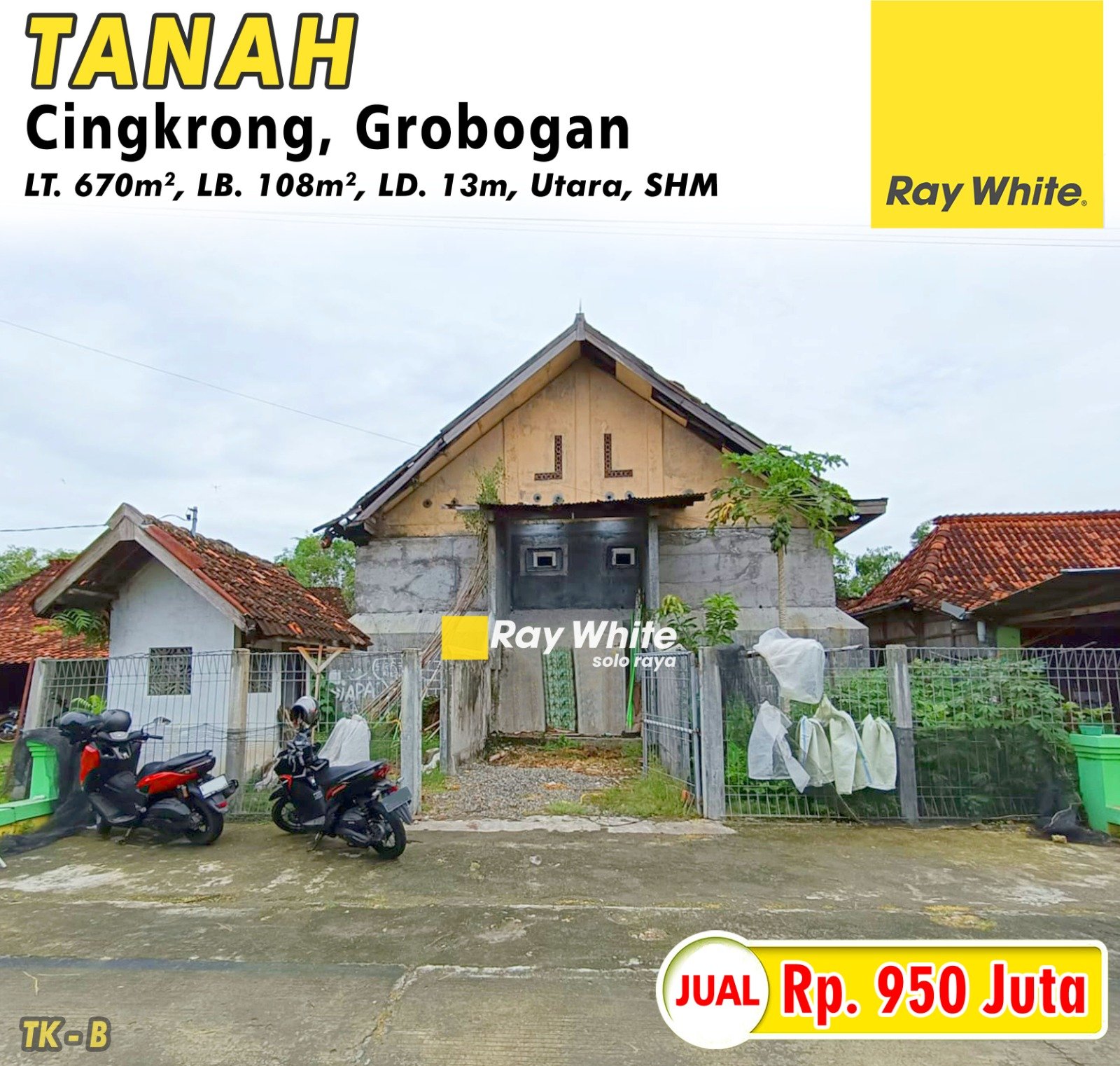 Tatik-Tanah cingkrong grobogan. SHM 749. Hrg 950Jt. Grade B