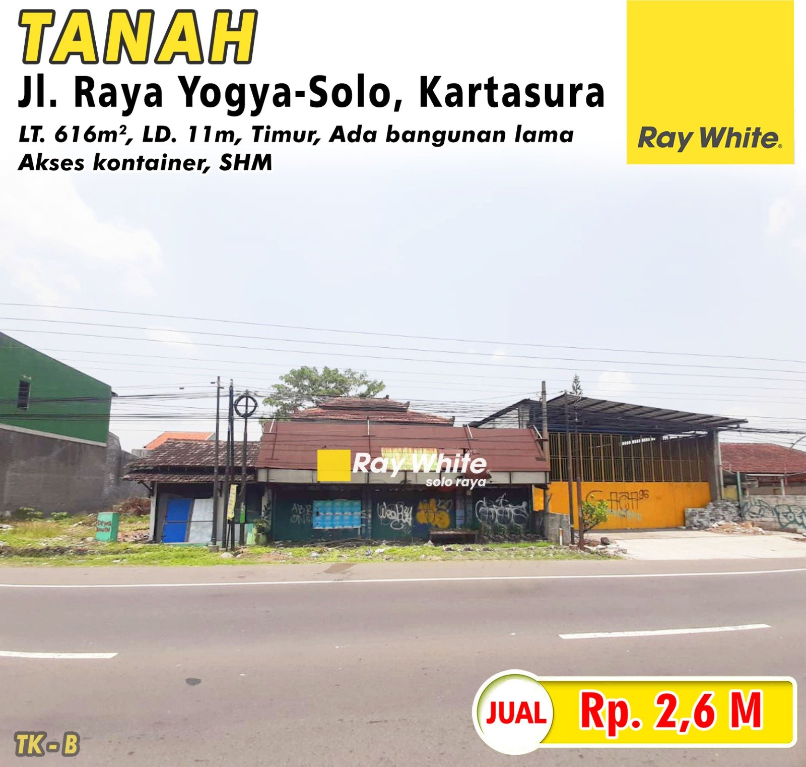 Tatik-Tanah jual jl. raya yogya-solo pucangan kartasura sukoharjo. SHM 4068,427. Hrg 2,6M. Grade B