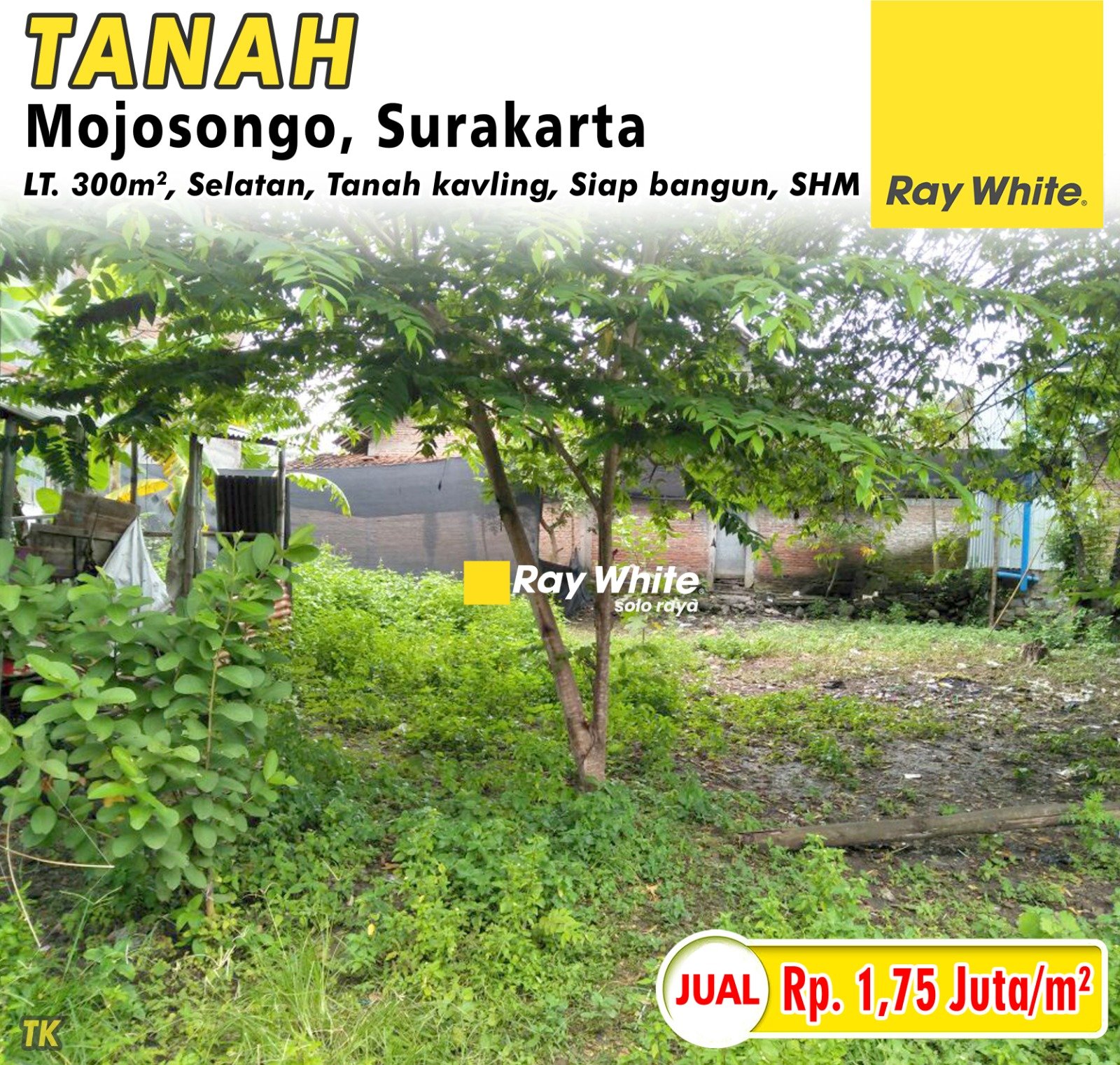 Tatik-Tanah jual jl. slamet raya tawangsari mojosongo jebres surakarta. 13669. HRg 1,75Jt per m2.