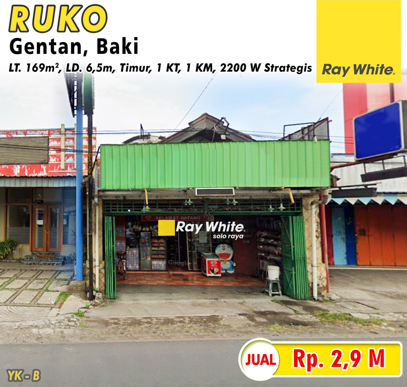 Yanik-Ruko jual gentan baki sukoharjo. HRg 2,9M. Grade B (pra listing)