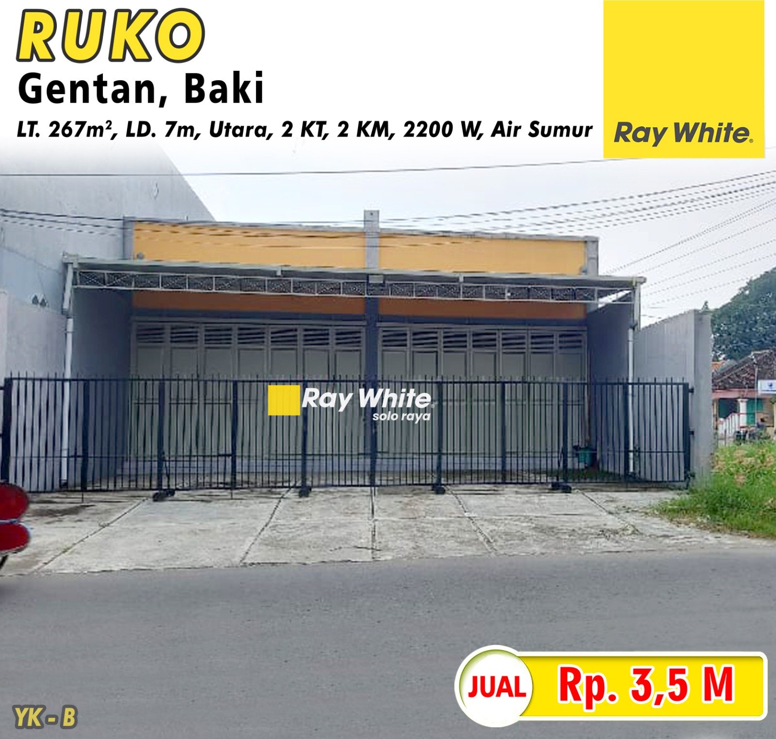 Yanik-Ruko jual gentan baki sukoharjo. Hrg 3,5M. Grade B (pra listing)