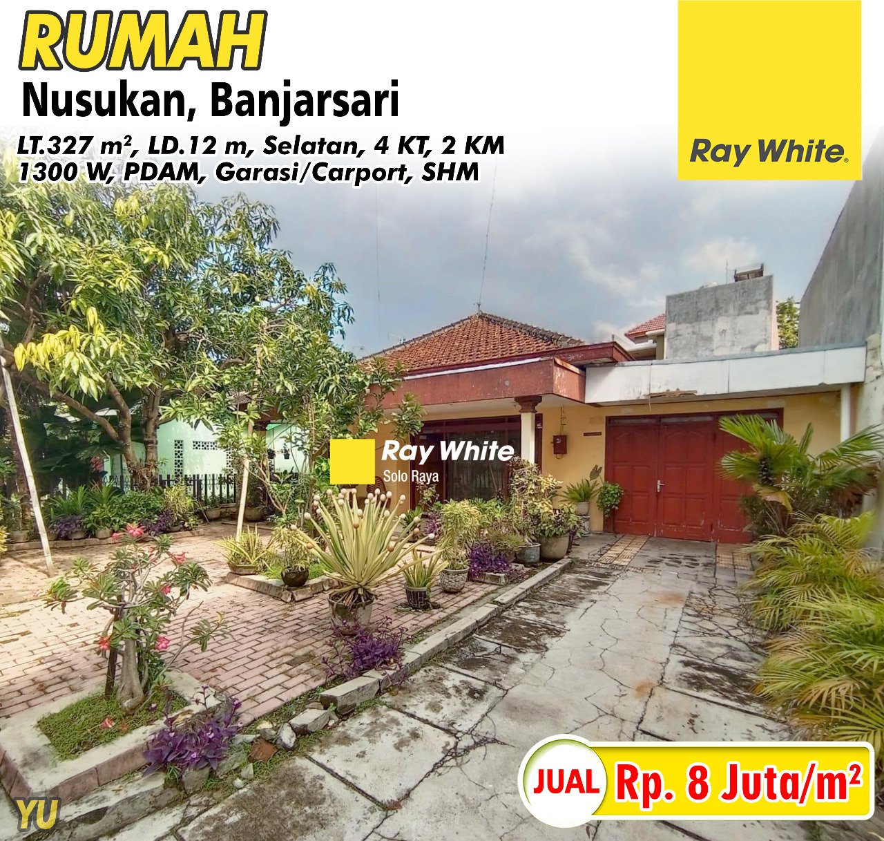 Yuniar-Rumah jual nusukan banjarsari surakarta. Hrg 8Jt per m2 (pra listing)