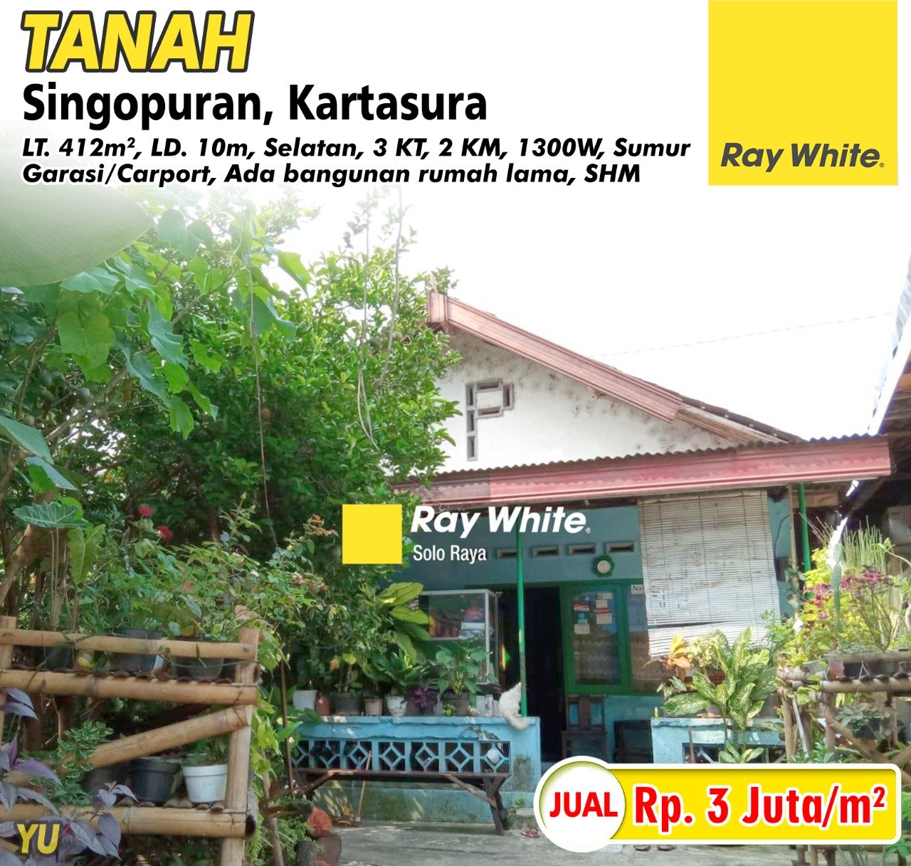 Yuniar-Tanah gumpang singopuran kartasura sukoharjo. SHM 1601. Hrg 3Jt per m2