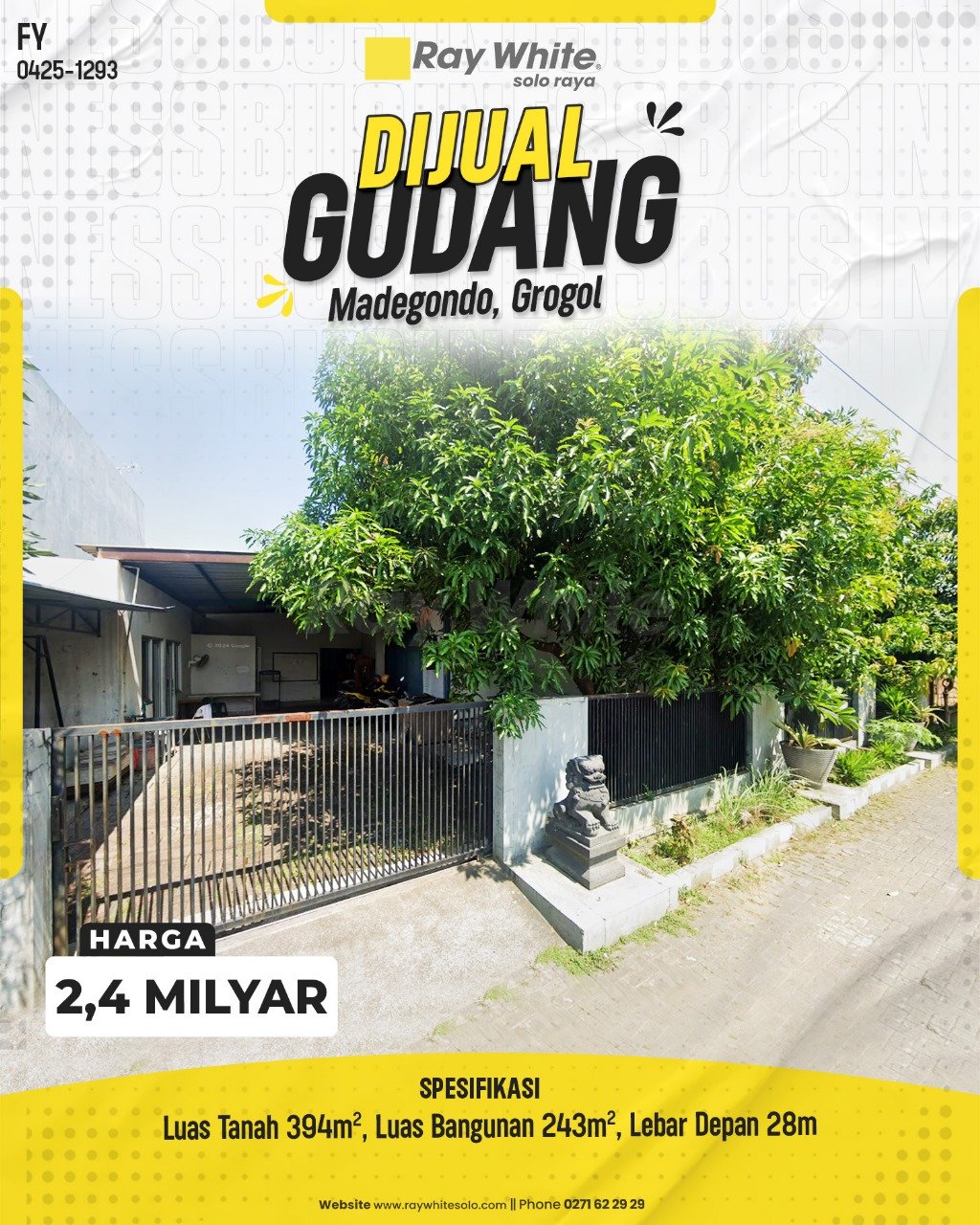 1293. Fandy-Gudang jual griya parahyangan madegondo grogol sukoharjo. HRg 2,4M (pra listing)