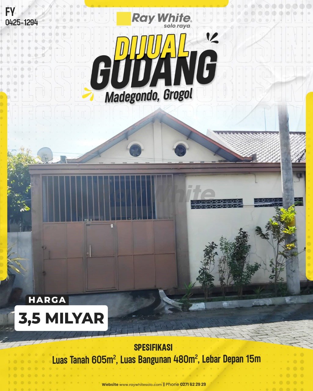 1294. Fandy-Gudang jual griya parahyangan madegondo grogol sukoharjo. HRg 3,5M (pra listing)