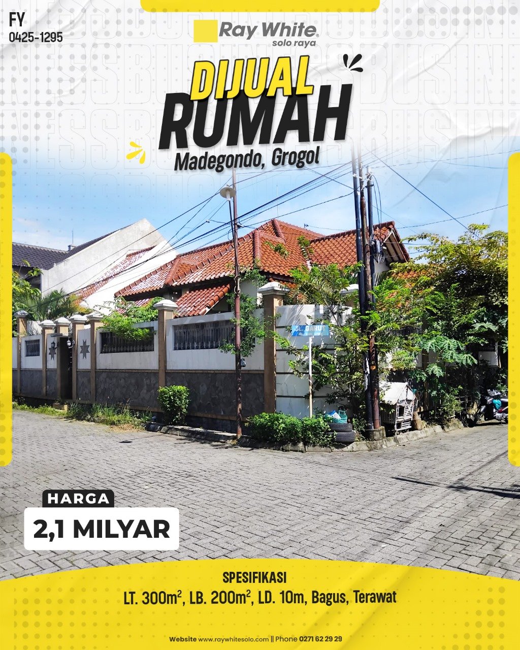 1295. Fandy-Rumah jual griya prahyangan madegondo grogol sukoharjo. HRg 2,1M (pra listing)