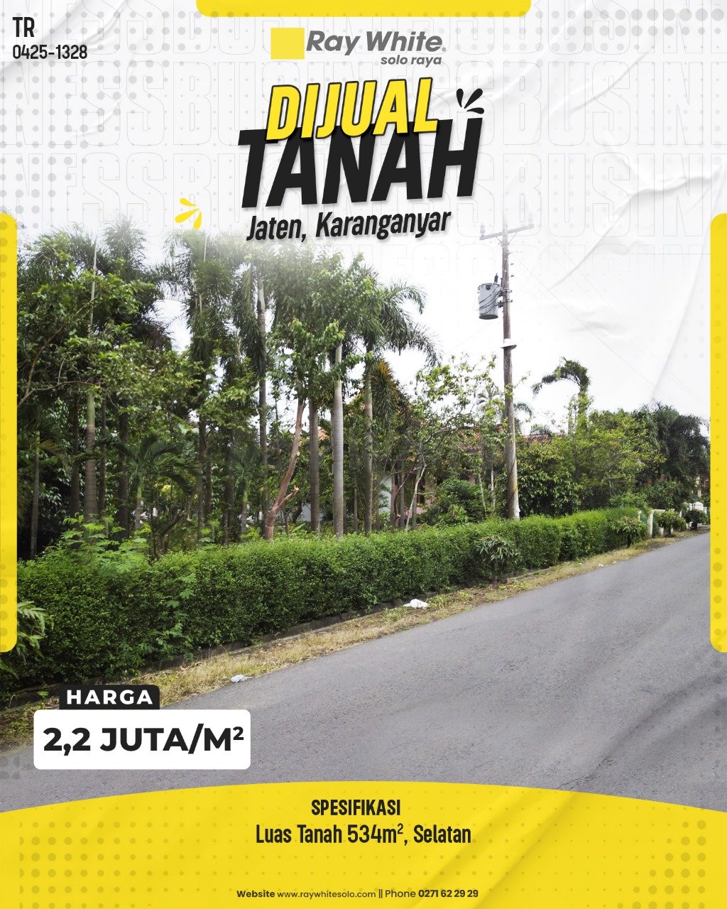 1329. Thara-Tanah Jual Jetis Jaten Karanganyar. HRg 2,2 Juta per m2(pralisting)