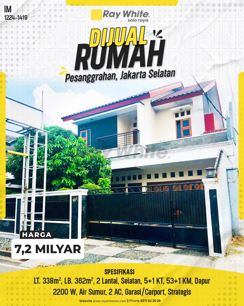 1419. Imam-Rumah jual jl. damai tangkas petukangan selatan pesanggrahan jakarta selatan. SHM 2748. Hrg 7M revisi jd 7,2M